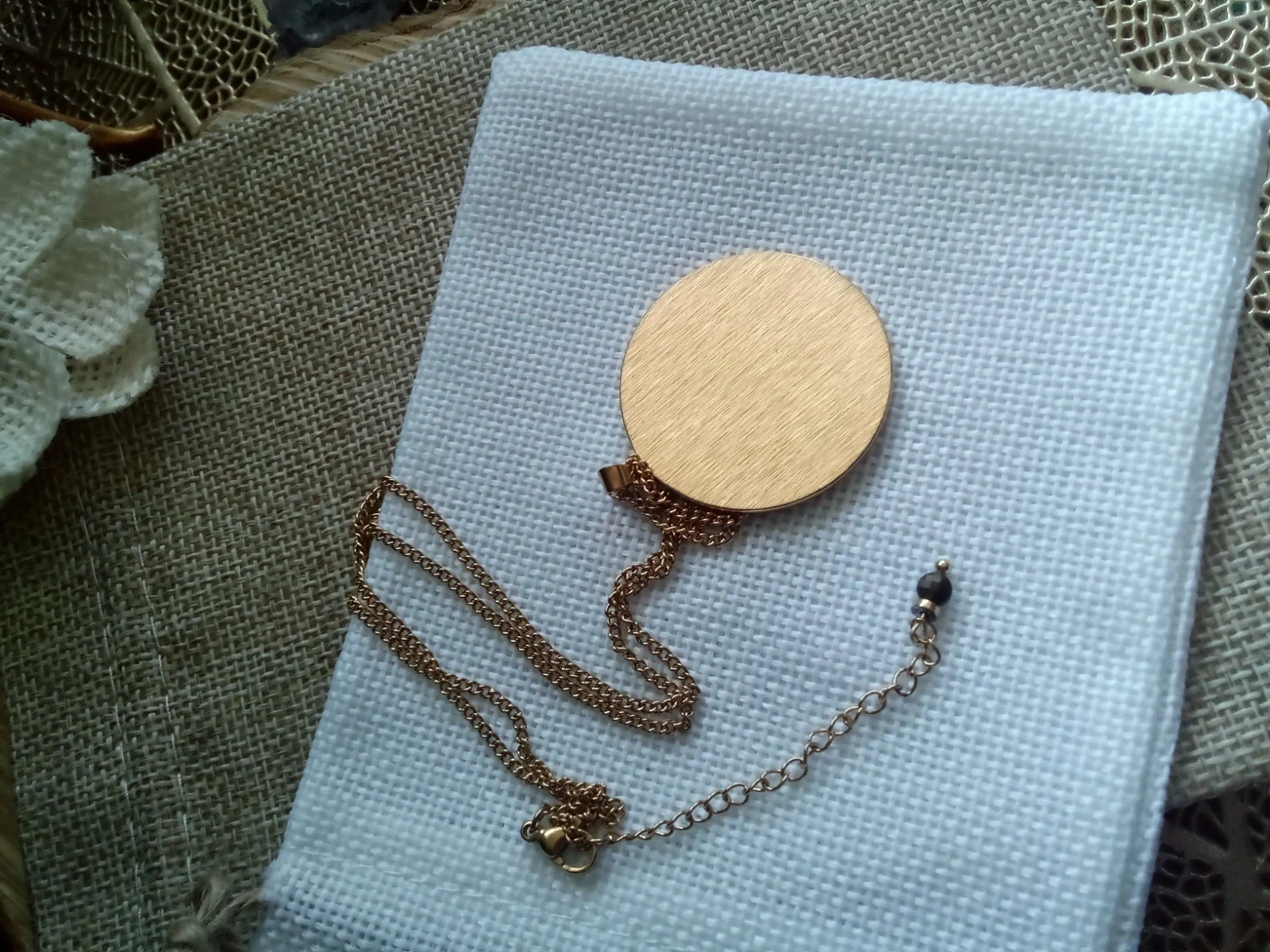 Collier médaillon pentacle de Saturne en acier inoxydable – photo 4